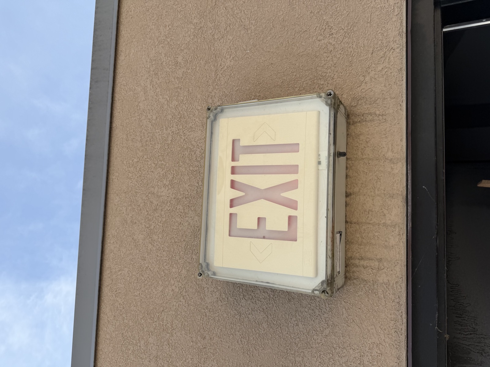 Stair A Roof Exit Sign
